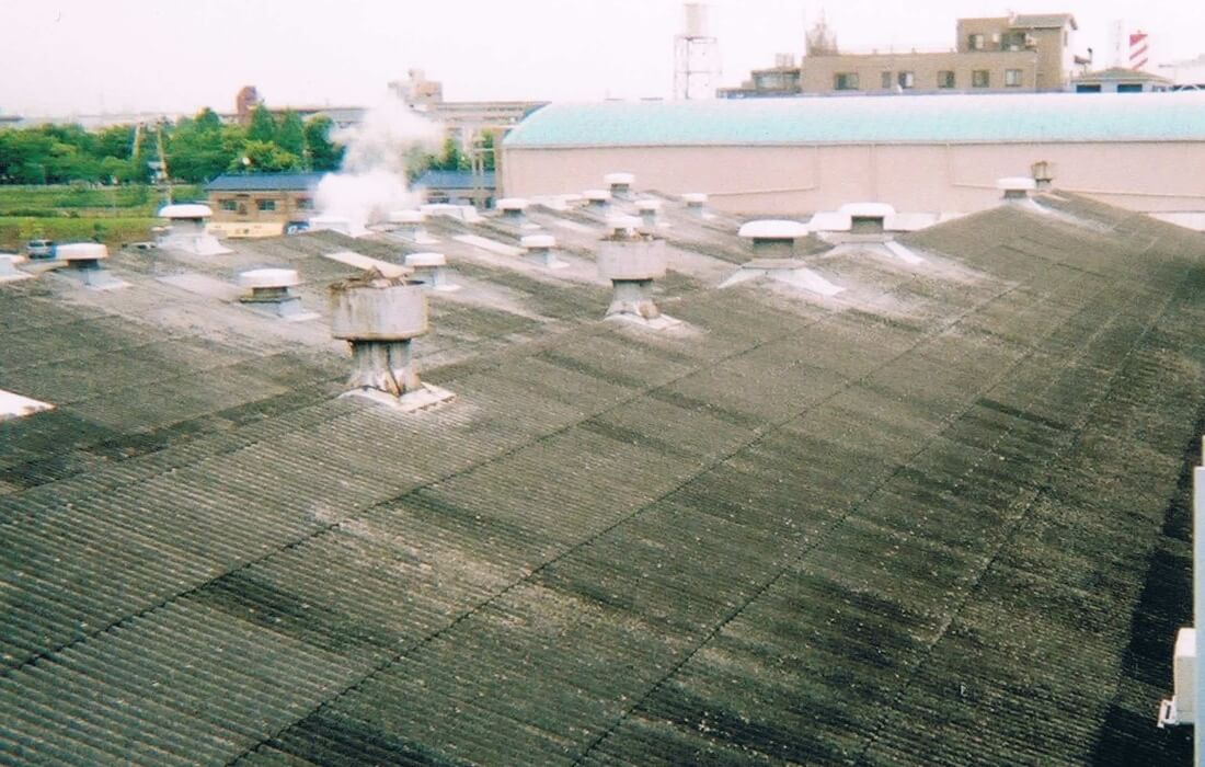 工場の屋根Before