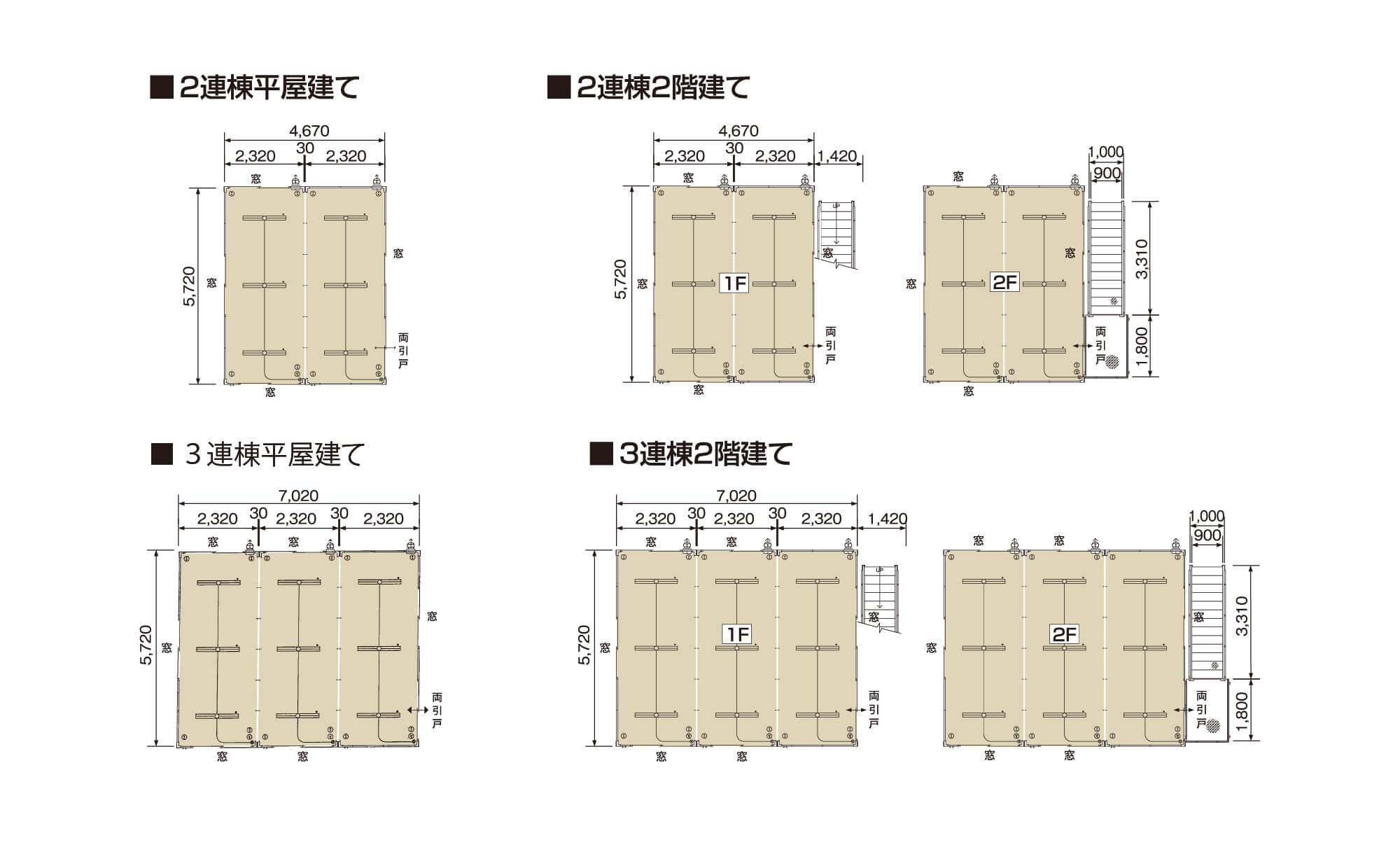 連棟型ユニット JHタイプ｜保管庫 / ユニットハウス｜プレハブ工業株式会社